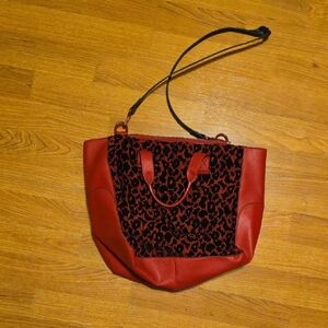 Red Leopard Print Women's Bag